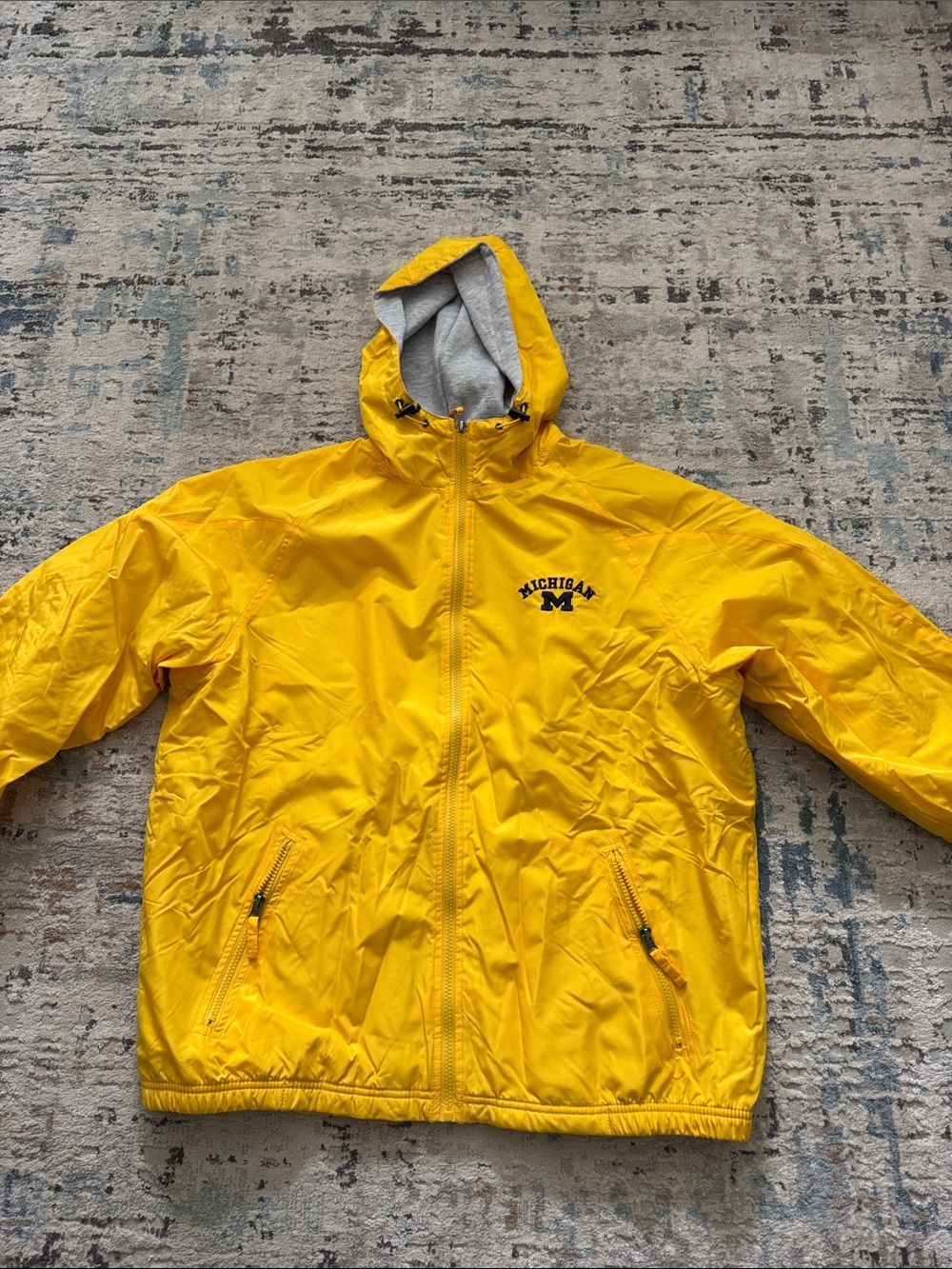 Holloway Bright Yellow Hooded Kids Windbreaker